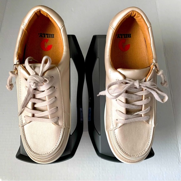 BILLY Slip On & Zipper Champagne Color Sneakers. Size 8, removable gel insoles - Picture 4 of 14
